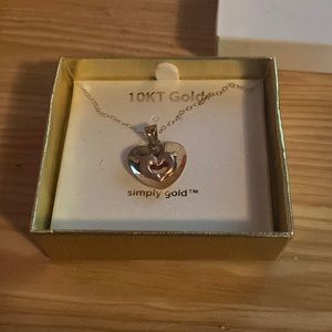 Simply gold 10k gold dolphins necklace
